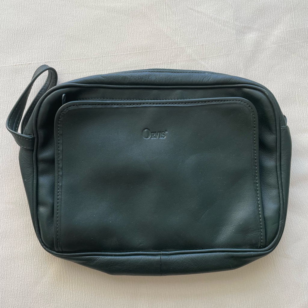 Orvis Leather Vintage Notebook Wallet Passport Organizer Green